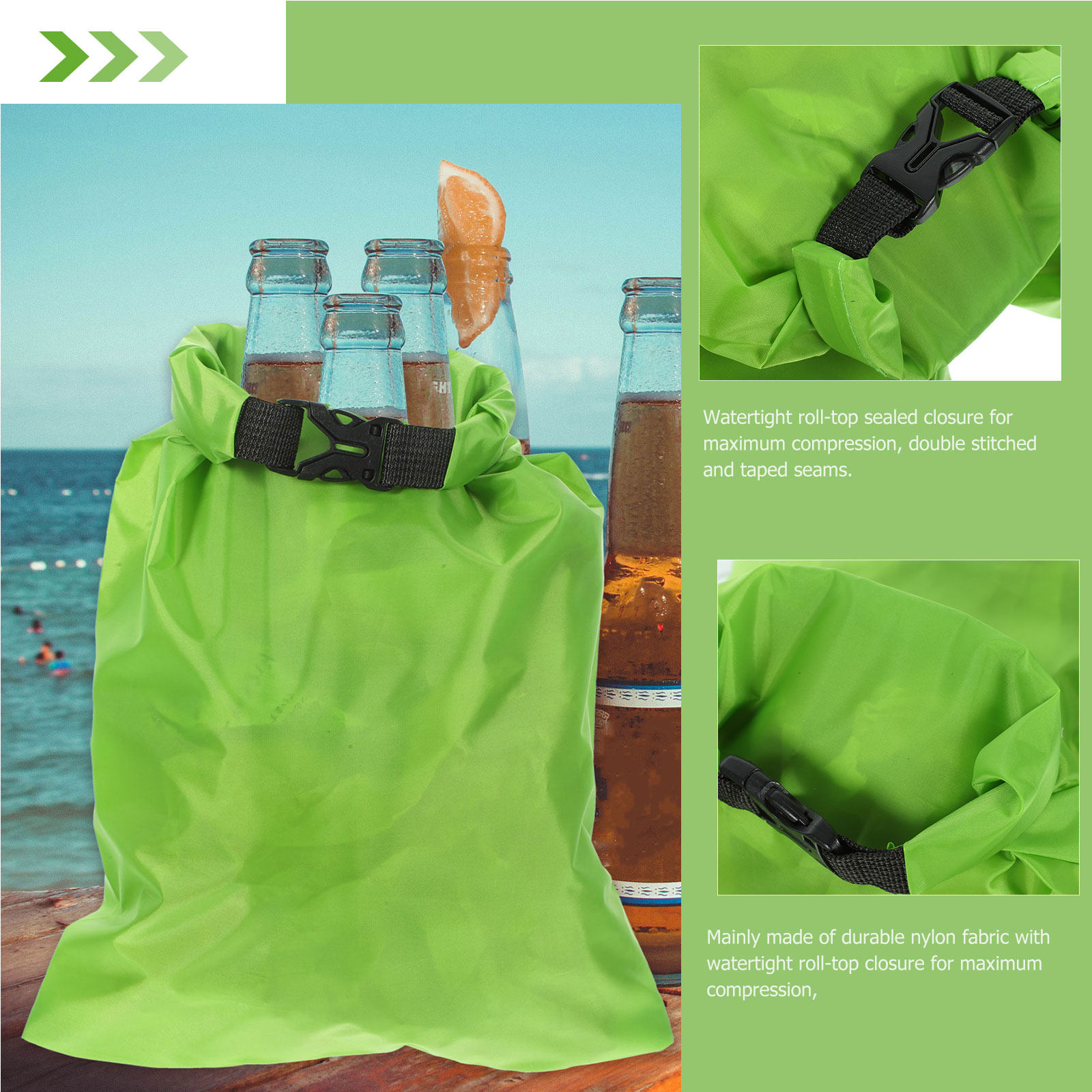 3Pcs Waterproof Dry Bags 15L 2 - Fishing Kayak Storage Bag recension och pris
