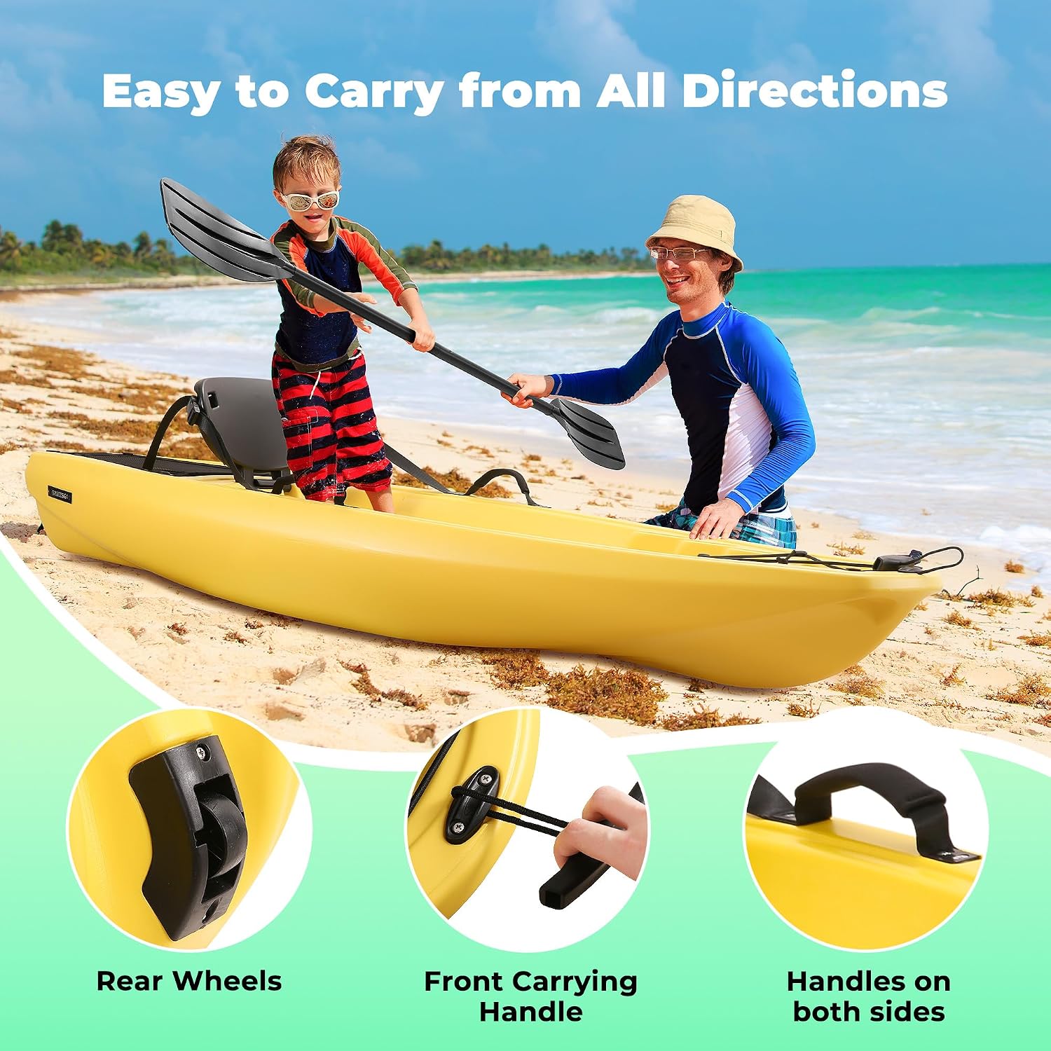 Kayak with Paddle 6.5 FT Recre - Fishing Kayak Sit In recension och pris